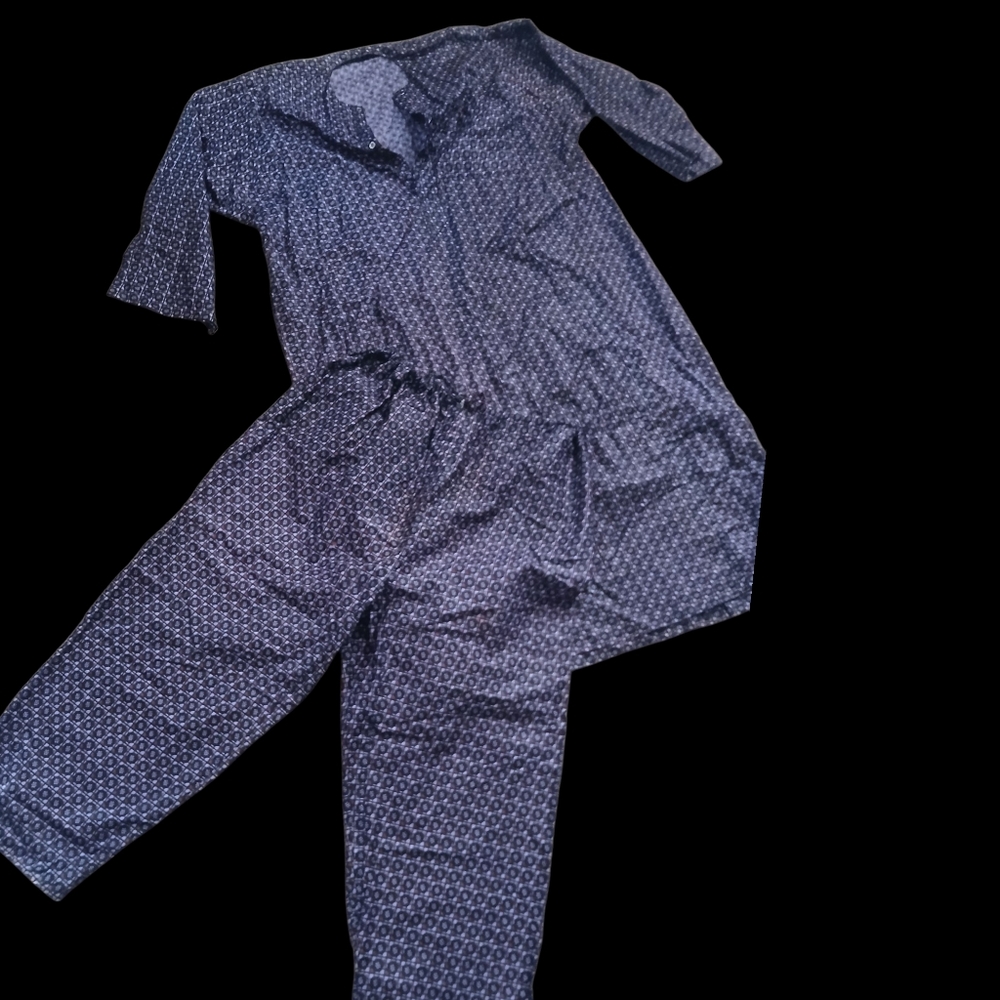 Mens Vintage Handmade African Thobe 2 piece set free size L-XL 